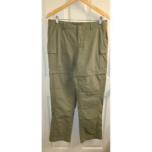 The North Face Womens Hiking Convertible Pants Shorts Green Size 10 EUC Outdoors